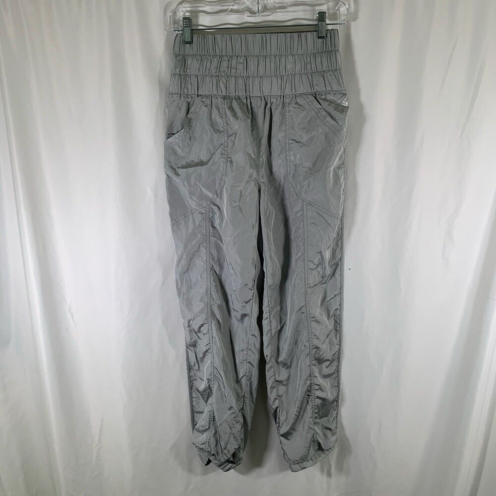 Free People Movement Joggers Women's XS Grey Pull On High Waisted Pockets